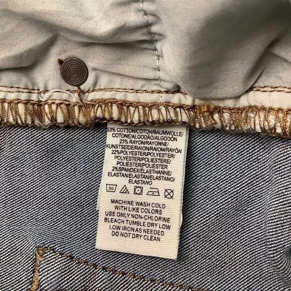 Free People Distressed Skinny Denim Mid Rise Jeans Womens Size 28 Blue - Picture 9 of 10